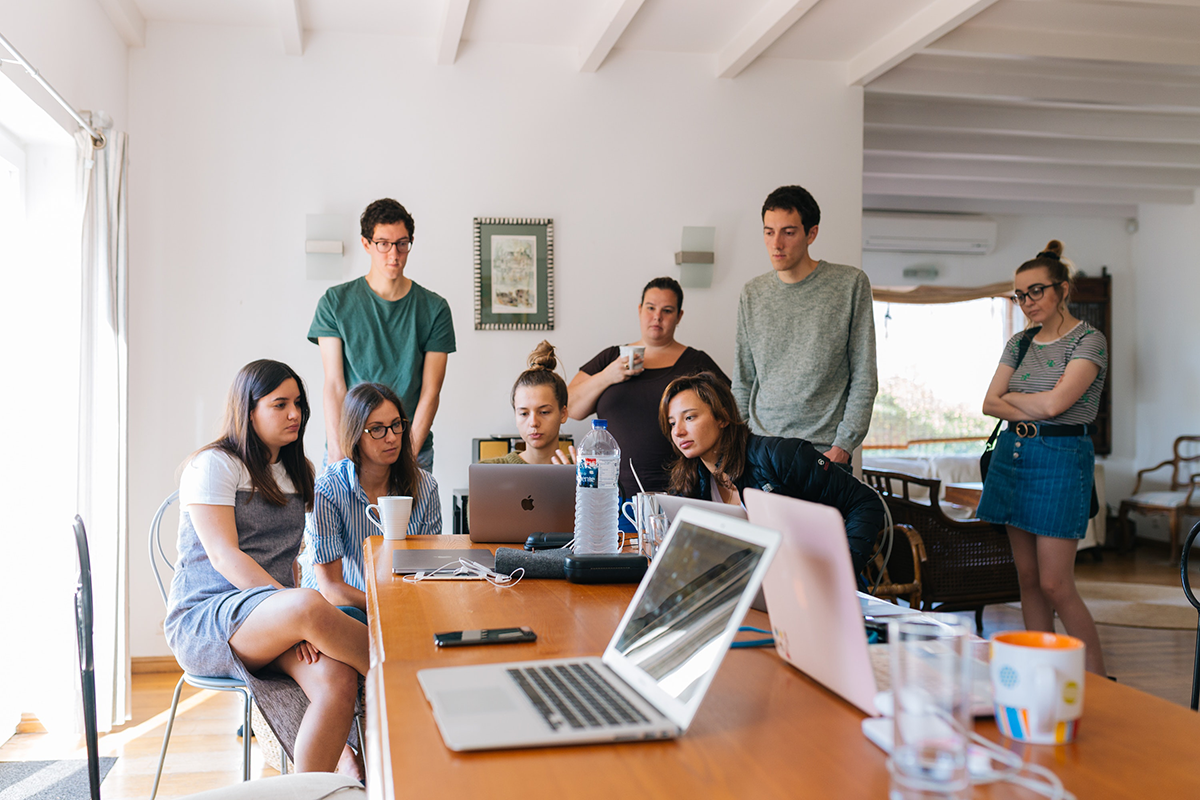 Digital marketing team working on campaign strategy
