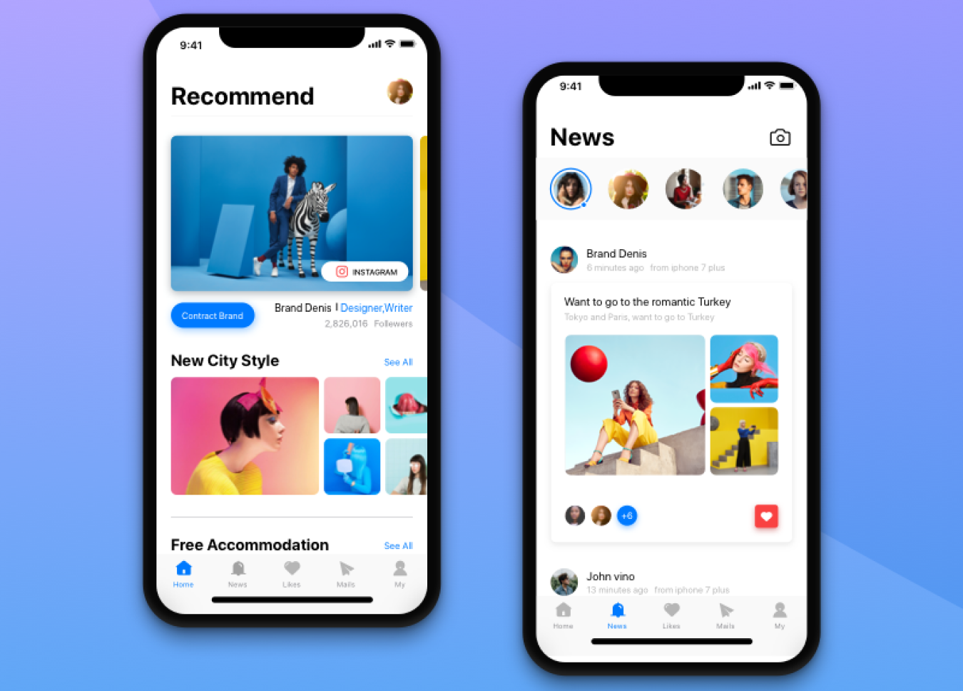 Mobile app UI UX design interface screens